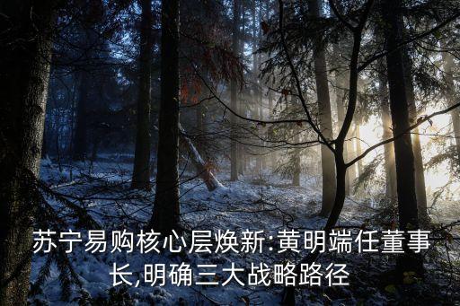  蘇寧易購核心層煥新:黃明端任董事長,明確三大戰(zhàn)略路徑