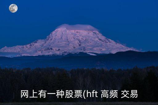 網上有一種股票(hft 高頻 交易