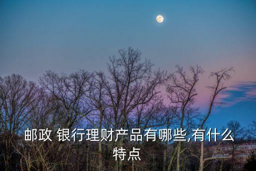 中國郵政儲蓄銀行特點