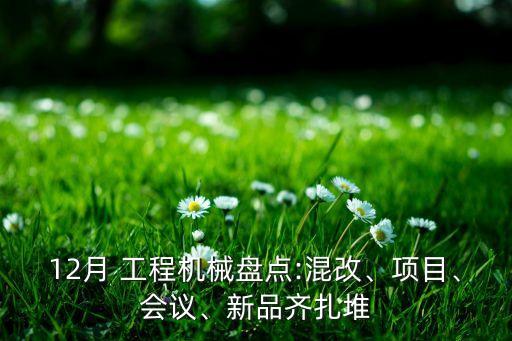 12月 工程機(jī)械盤點(diǎn):混改、項(xiàng)目、會(huì)議、新品齊扎堆