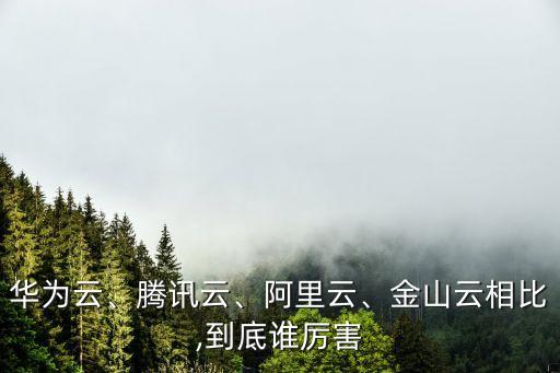 華為云、騰訊云、阿里云、金山云相比,到底誰厲害