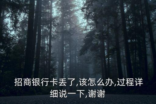  招商銀行卡丟了,該怎么辦,過程詳細(xì)說一下,謝謝