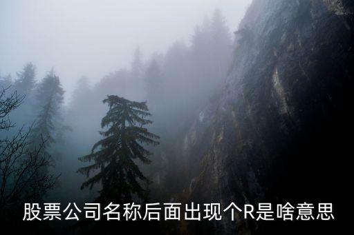  股票公司名稱(chēng)后面出現(xiàn)個(gè)R是啥意思