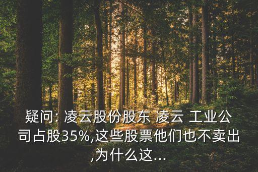 疑問(wèn): 凌云股份股東 凌云 工業(yè)公司占股35%,這些股票他們也不賣(mài)出,為什么這...