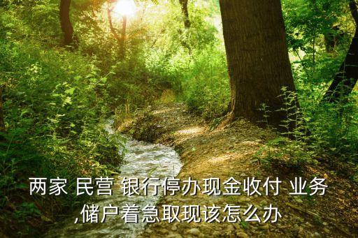 兩家 民營 銀行停辦現(xiàn)金收付 業(yè)務,儲戶著急取現(xiàn)該怎么辦