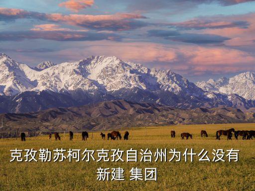 克孜勒蘇柯爾克孜自治州為什么沒(méi)有 新建 集團(tuán)