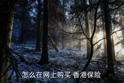 怎么在網(wǎng)上購(gòu)買 香港保險(xiǎn)