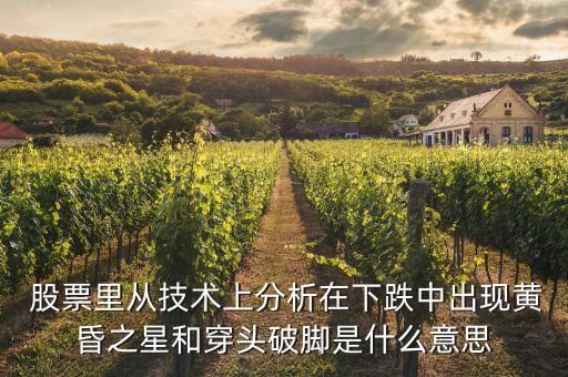  股票里從技術上分析在下跌中出現(xiàn)黃昏之星和穿頭破腳是什么意思