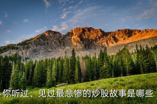 你聽過(guò)、見過(guò)最悲慘的炒股故事是哪些