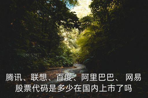 騰訊、聯(lián)想、百度、阿里巴巴、 網(wǎng)易股票代碼是多少在國內(nèi)上市了嗎