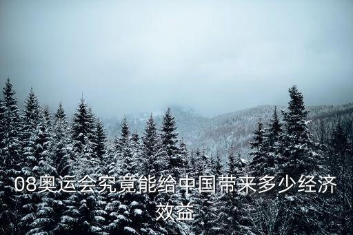 08奧運(yùn)會(huì)究竟能給中國帶來多少經(jīng)濟(jì)效益