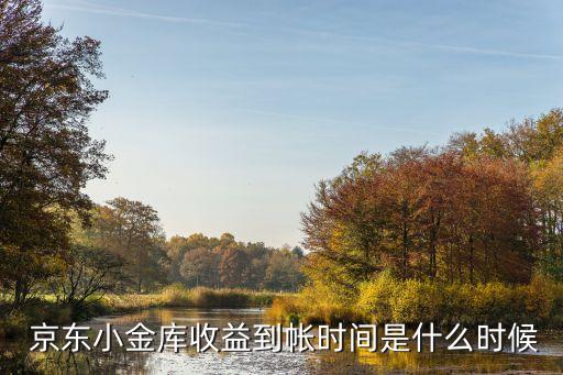  京東小金庫收益到帳時(shí)間是什么時(shí)候