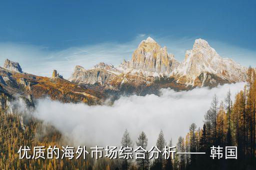 優(yōu)質的海外市場綜合分析—— 韓國