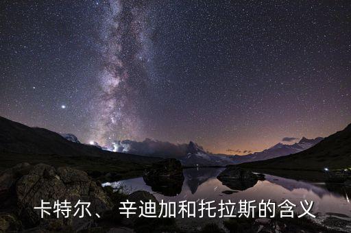 卡特爾、 辛迪加和托拉斯的含義