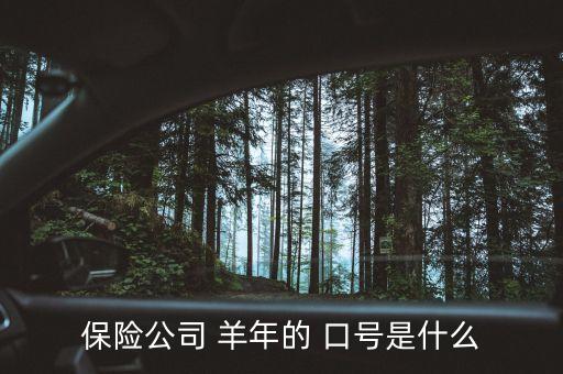 保險(xiǎn)公司 羊年的 口號是什么