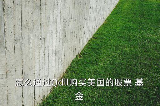 怎么通過(guò)Qdll購(gòu)買美國(guó)的股票 基金