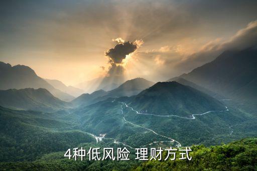 4種低風(fēng)險 理財方式