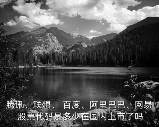 騰訊、聯(lián)想、 百度、阿里巴巴、網(wǎng)易 股票代碼是多少在國內(nèi)上市了嗎