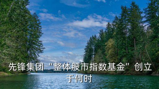  先鋒集團(tuán)“整體股市指數(shù)基金”創(chuàng)立于何時(shí)
