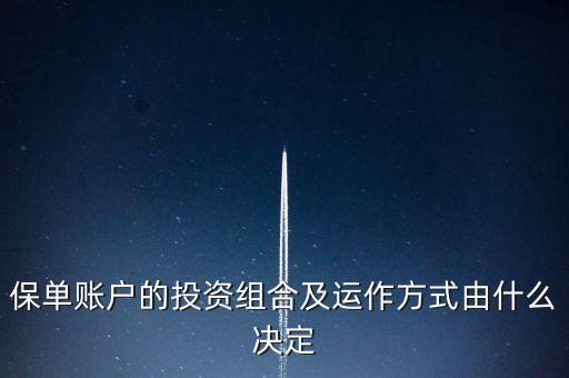 保單賬戶(hù)的投資組合及運(yùn)作方式由什么決定