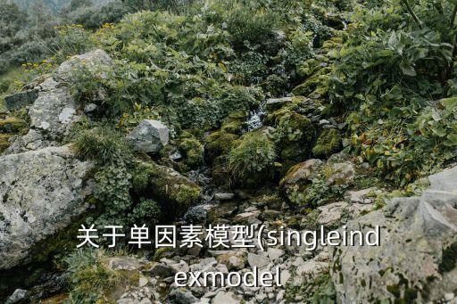 關于單因素模型(singleindexmodel