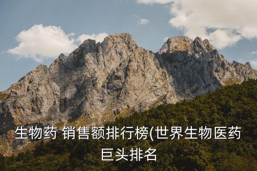 2014跨國(guó)藥企中國(guó)銷(xiāo)售額