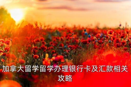 加拿大留學留學辦理銀行卡及匯款相關攻略