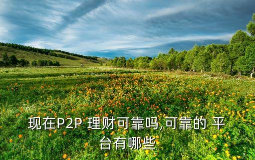 現(xiàn)在P2P 理財(cái)可靠嗎,可靠的 平臺有哪些