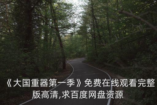 《大國(guó)重器第一季》免費(fèi)在線觀看完整版高清,求百度網(wǎng)盤(pán)資源