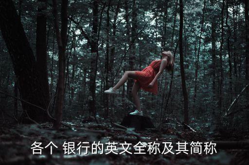 各個(gè) 銀行的英文全稱(chēng)及其簡(jiǎn)稱(chēng)