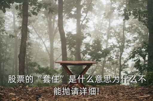  股票的“套住”是什么意思為什么不能拋請詳細(xì)!