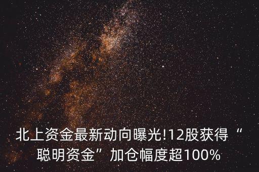 北上資金最新動(dòng)向曝光!12股獲得“聰明資金”加倉(cāng)幅度超100%