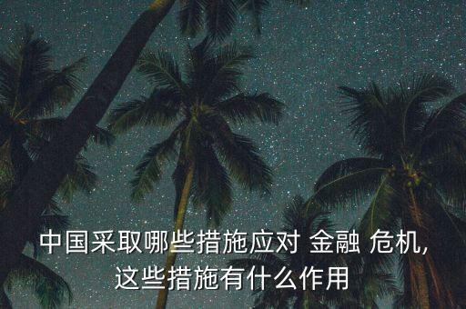 中國政府預(yù)防金融危機,2008年金融危機政府采取的措施