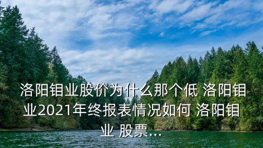  洛陽鉬業(yè)股價為什么那個低 洛陽鉬業(yè)2021年終報(bào)表情況如何 洛陽鉬業(yè) 股票...