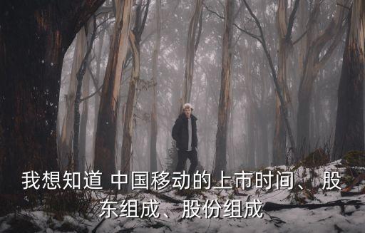 我想知道 中國(guó)移動(dòng)的上市時(shí)間、 股東組成、股份組成