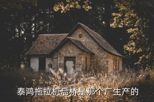  泰鴻拖拉機(jī)后橋是那個(gè)廠(chǎng)生產(chǎn)的