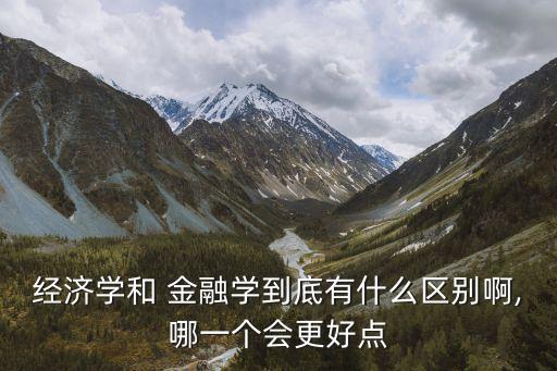 經(jīng)濟學和 金融學到底有什么區(qū)別啊,哪一個會更好點
