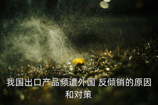 我國(guó)出口產(chǎn)品頻遭外國(guó) 反傾銷的原因和對(duì)策