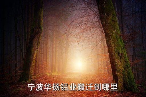 寧波華揚鋁業(yè)搬遷到哪里