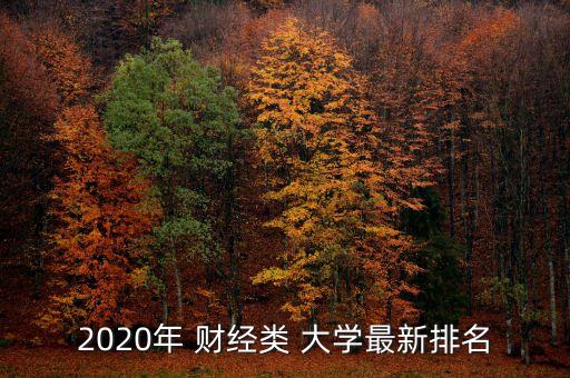 2020年 財經(jīng)類 大學最新排名