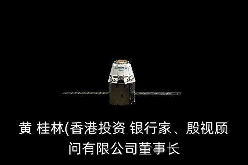 黃 桂林(香港投資 銀行家、殷視顧問(wèn)有限公司董事長(zhǎng)