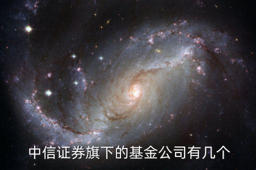  中信證券旗下的基金公司有幾個(gè)