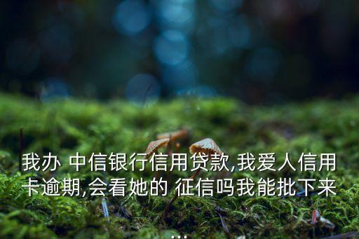 中信銀行看重個(gè)人征信嗎