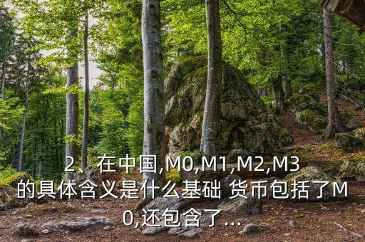 2、在中國(guó),M0,M1,M2,M3的具體含義是什么基礎(chǔ) 貨幣包括了M0,還包含了...