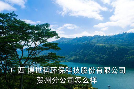 廣西 博世科環(huán)?？萍脊煞萦邢薰举R州分公司怎么樣