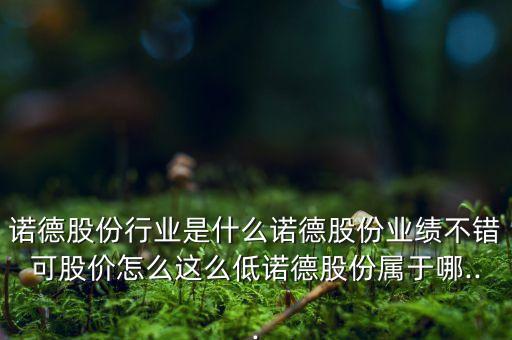 諾德股份行業(yè)是什么諾德股份業(yè)績(jī)不錯(cuò)可股價(jià)怎么這么低諾德股份屬于哪...
