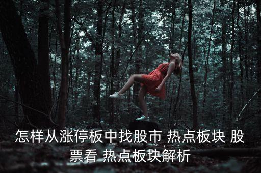 怎樣從漲停板中找股市 熱點(diǎn)板塊 股票看 熱點(diǎn)板塊解析