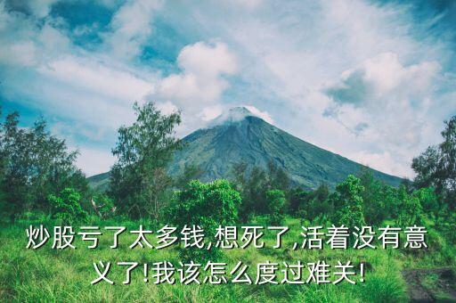 炒股虧了太多錢,想死了,活著沒(méi)有意義了!我該怎么度過(guò)難關(guān)!