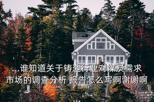 ...誰知道關于鑄造行業(yè)對煤炭需求市場的調查分析 報告怎么寫啊謝謝啊...