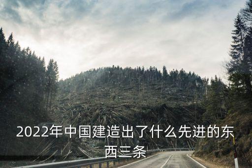 2022年中國建造出了什么先進的東西三條